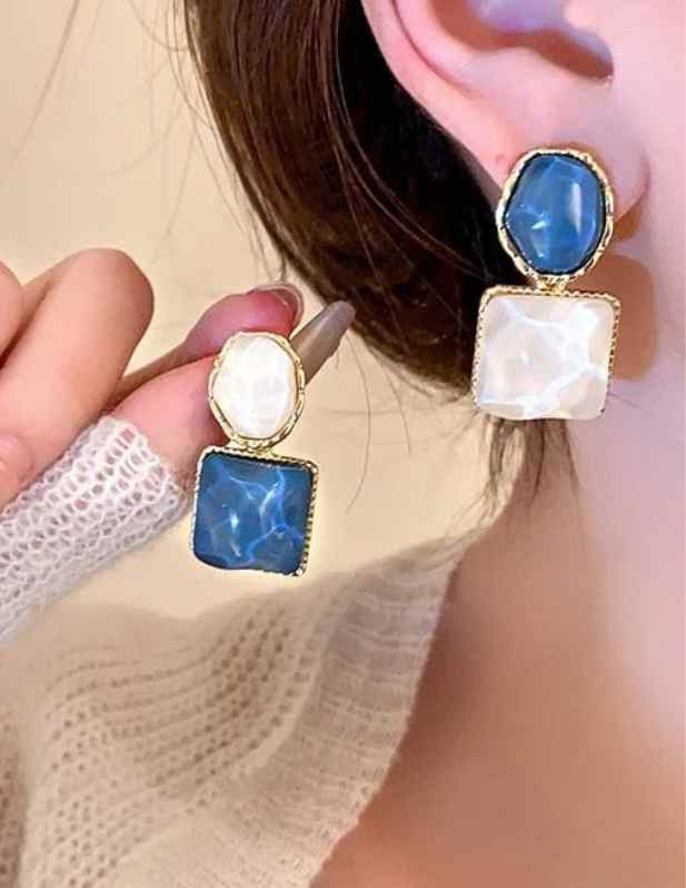 Blue Crystal Earrings show now