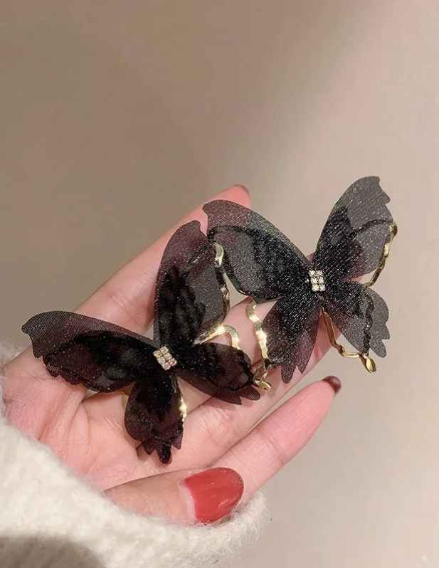 Butterfly Wing Earrings black buy now