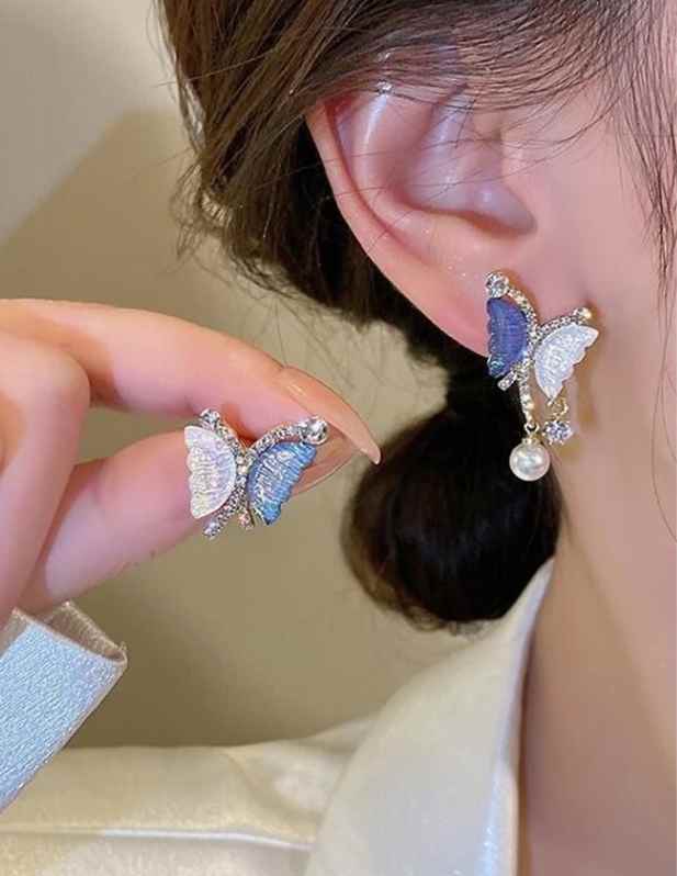 Crystal Butterfly Earrings Buy