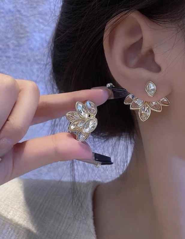 Crystal Leaf Earrings Buy