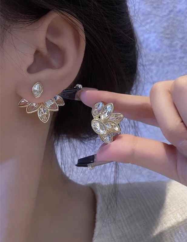 Crystal Leaf Earrings Shop