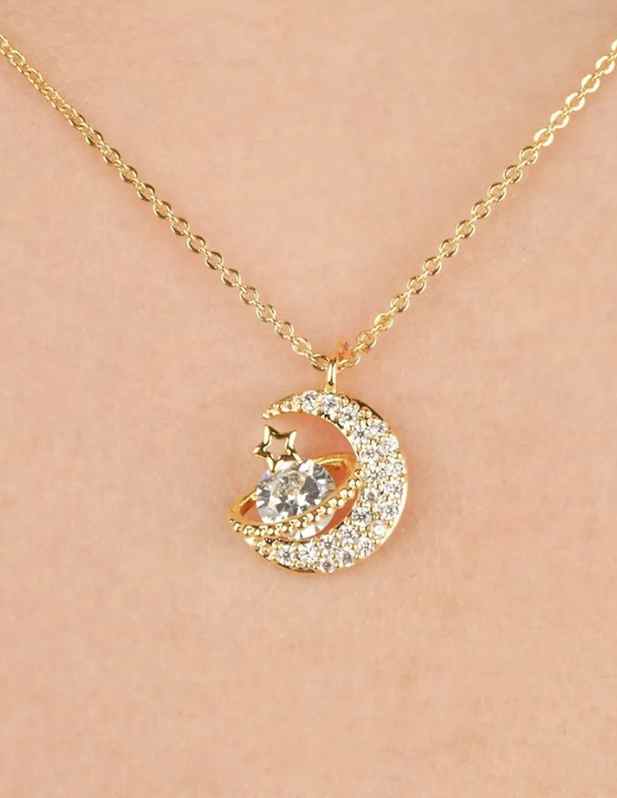 Golden Moon And Star Pendant Buy now