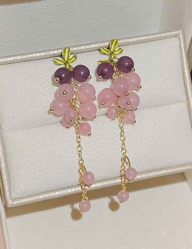Grapes Earrings Golden shop
