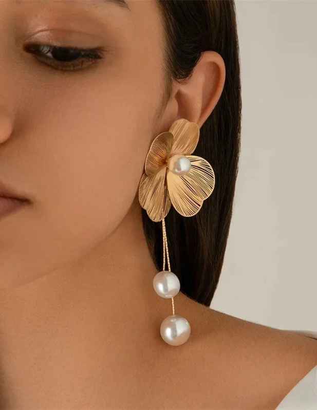 Long Flower Earrings shop now