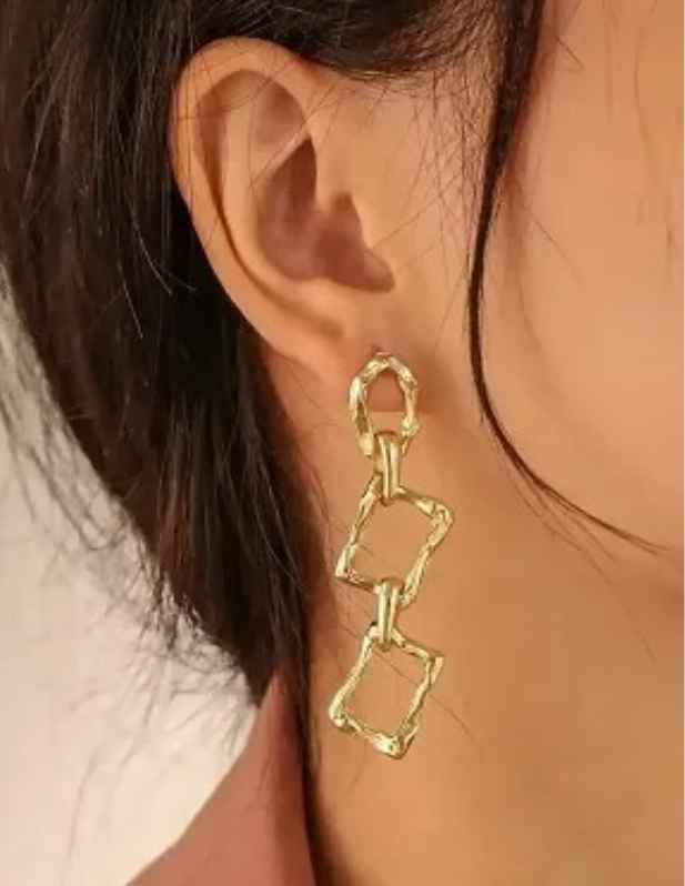 Long Geometric Earrings