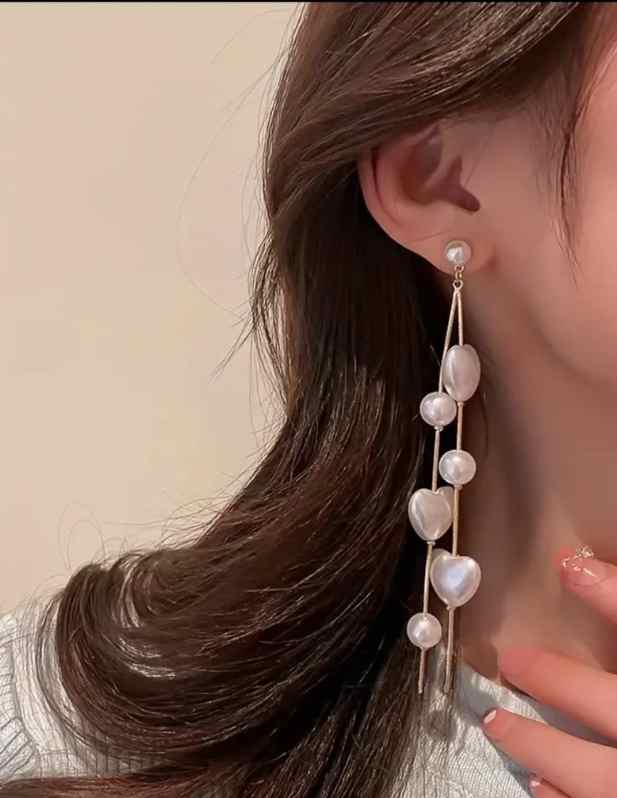 Long Pearl Drop Earrings buy now