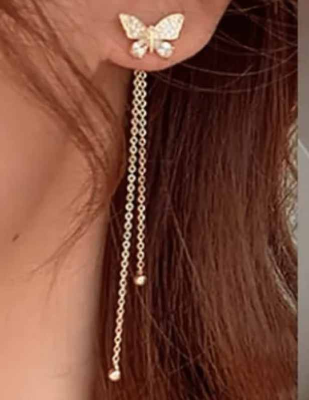 Long Small Butterfly Earrings shop now