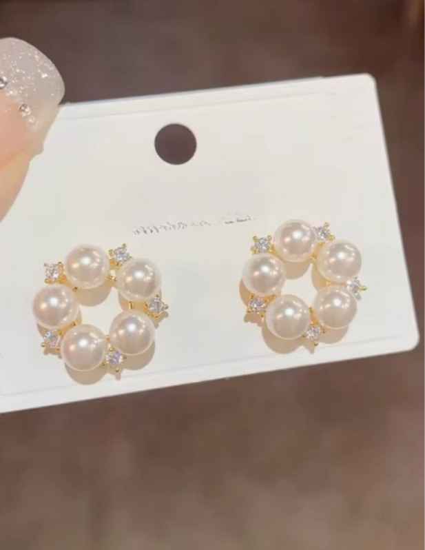 Pearl Circle Earrings buy now