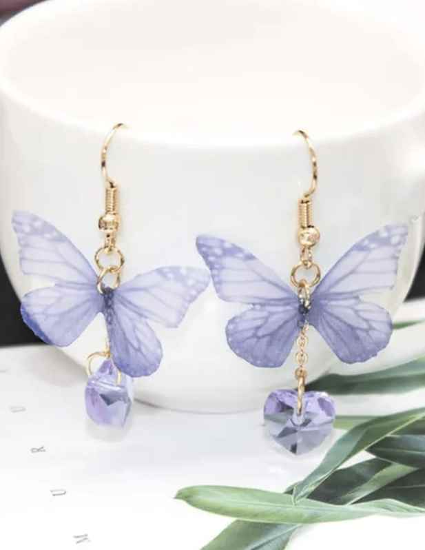 Purple Butterfly Earrings shop now