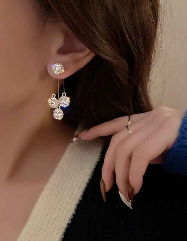 Small Stone Drop Earrings