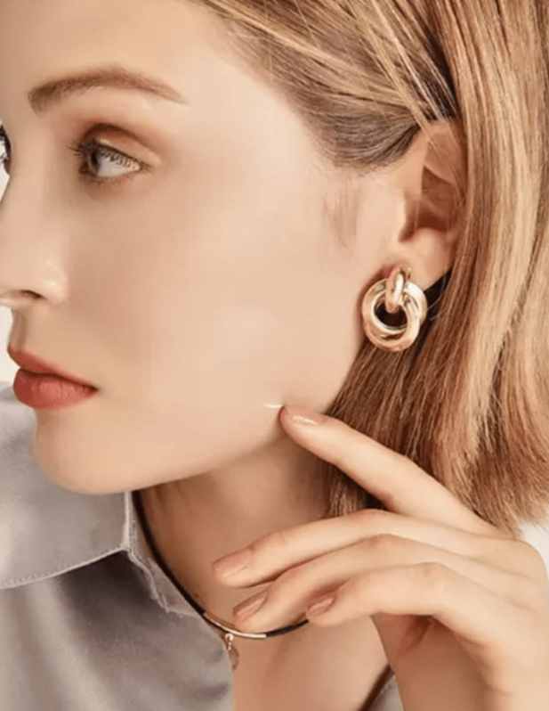 Stylish Golden Earrings