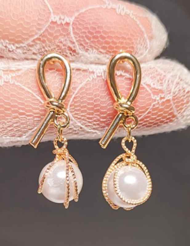 Unique Stud Pearl Earrings