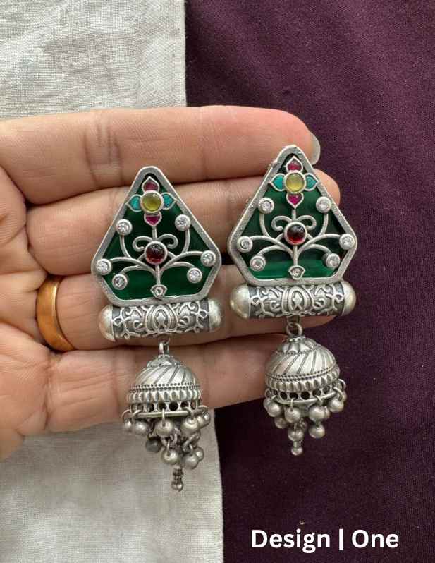 Charming Oxidized Jhumka Earrings one