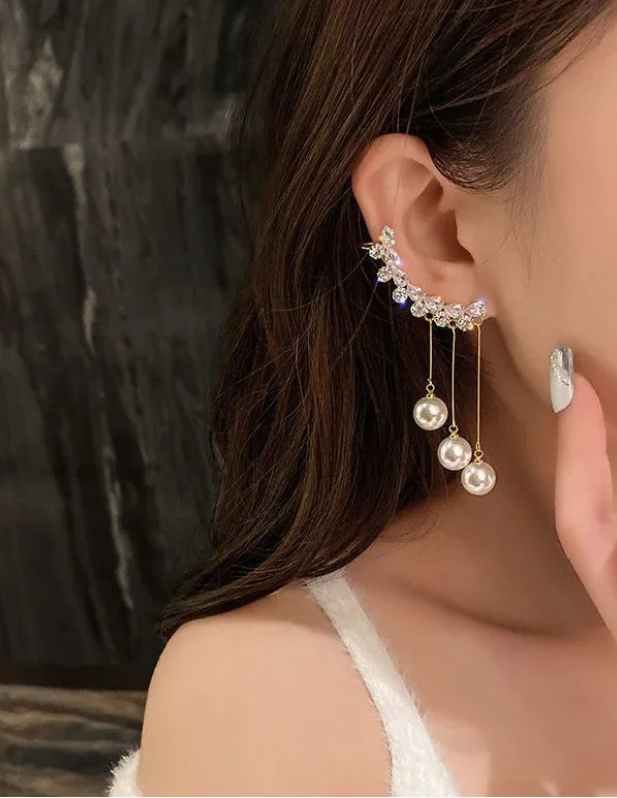 Combo of Drop Studs And Earcuff Earrings shp now