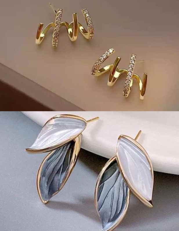 Combo of Leaf Studs And Claw Studs Earrings