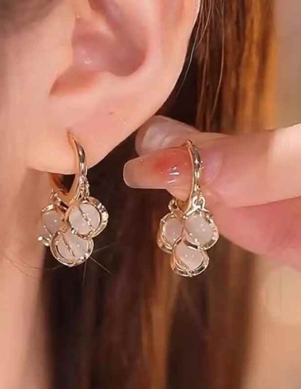 Combo of Tassels And Moon Opal Drop Earrings buy now