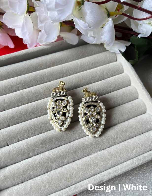 Daily Wear Small Earrings white