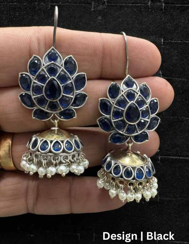 Fancy Jhumka Earrings black