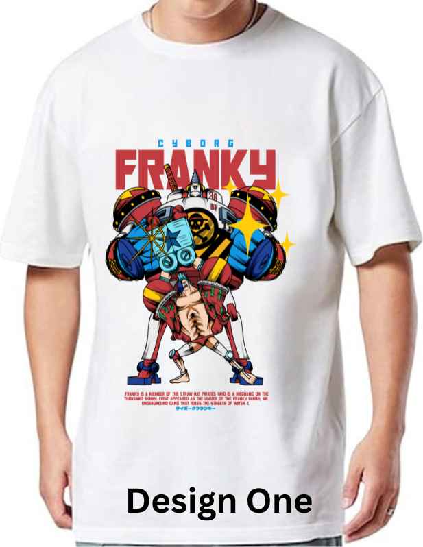 franky anime oversized t-shirt white