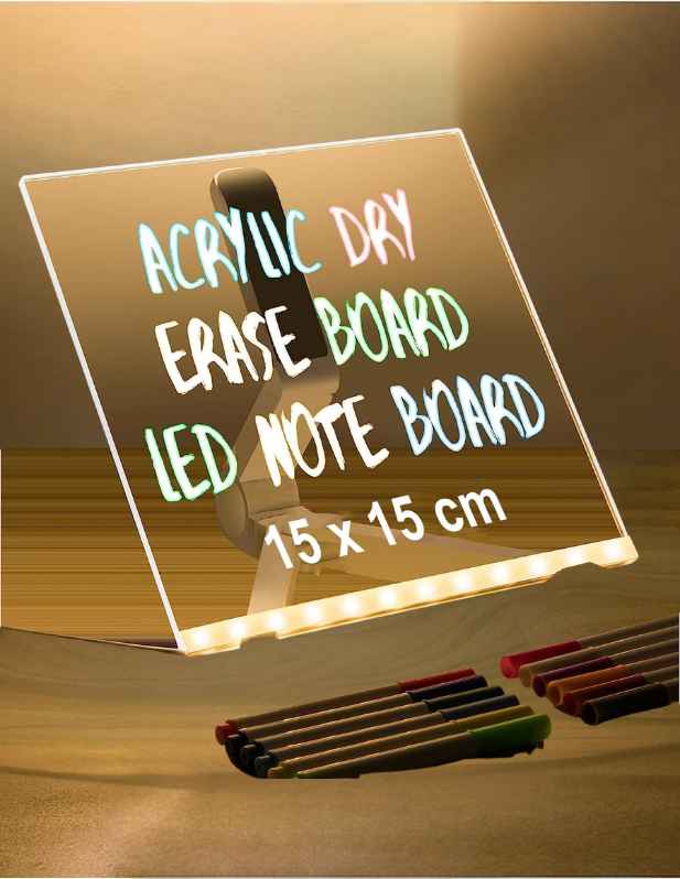 Acrylic Glass Message Board with Light shop now