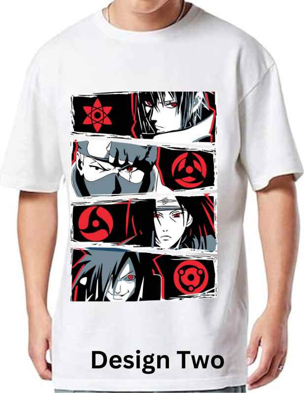 Shop Multi Faces Naruto Oversized T shirt